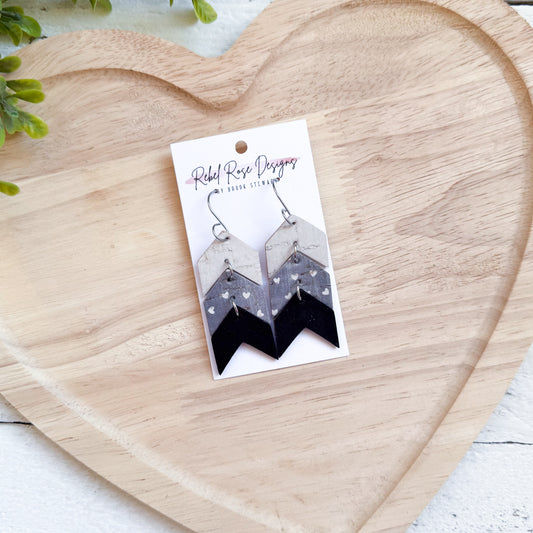 Chevron Grey Skies Valentine