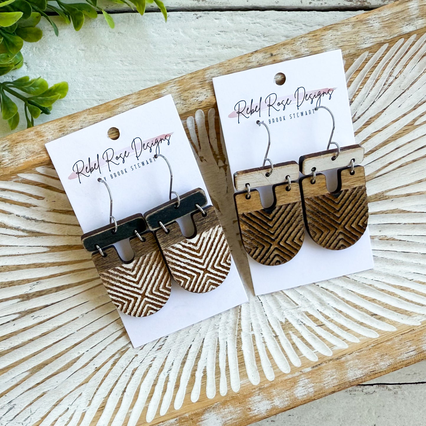 Upside Down Arch Earrings - Reverse Chevron