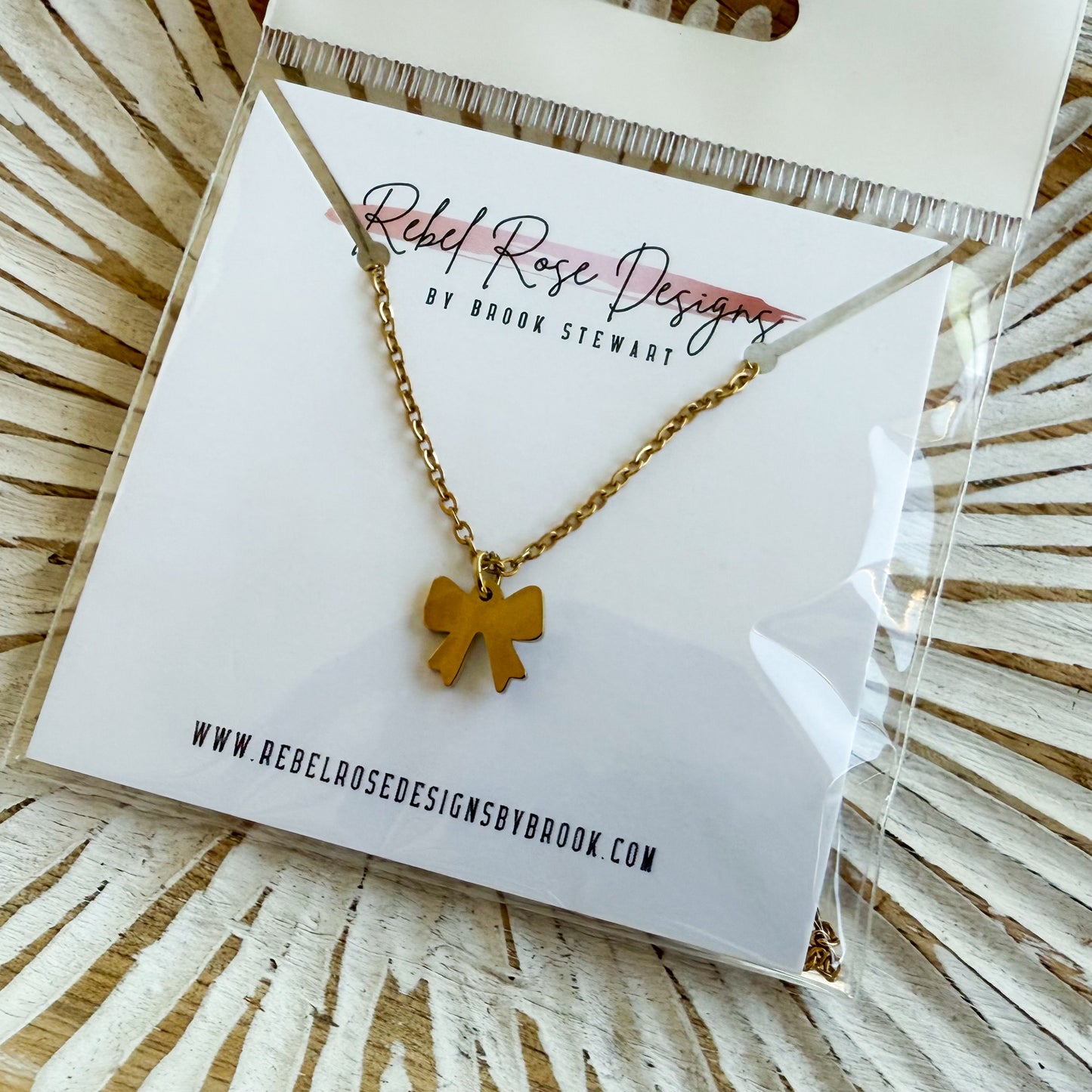 Stainless Steel Necklace - Itty Bitty Bows