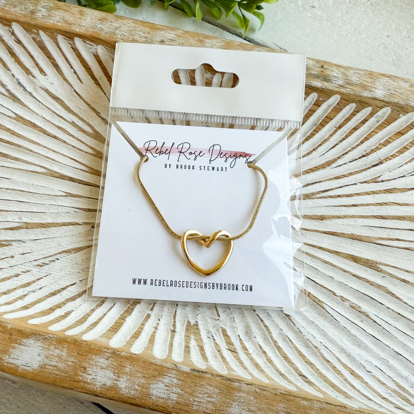 Stainless Steel Necklace - Simple Heart