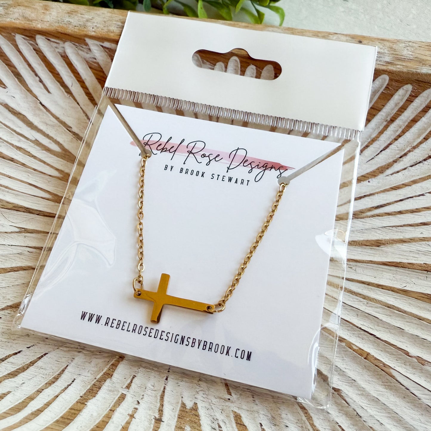 Stainless Steel Necklace - Tiny Cross